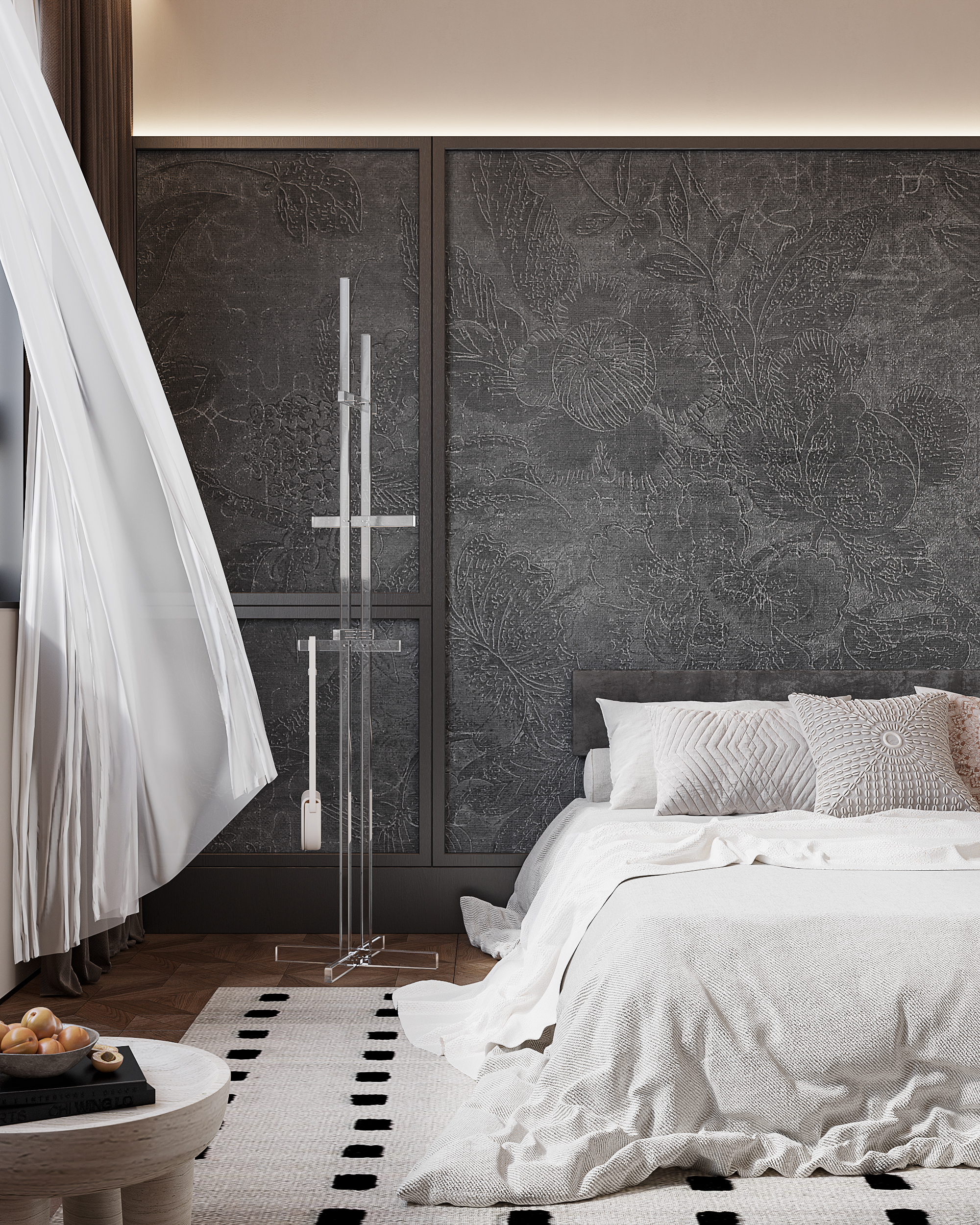 Acrylic detachable coat rack floor simple hanger light luxury