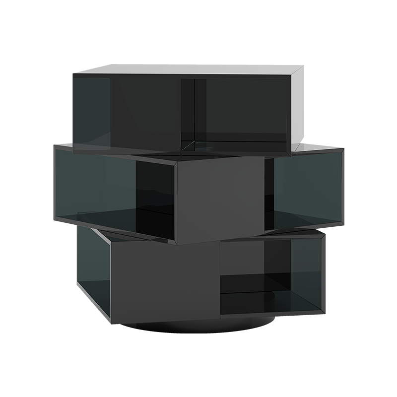 Acrylic bedroom bedside table modern simple rotatable bedside storage